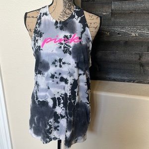 PINK Tie dye Muscle tank